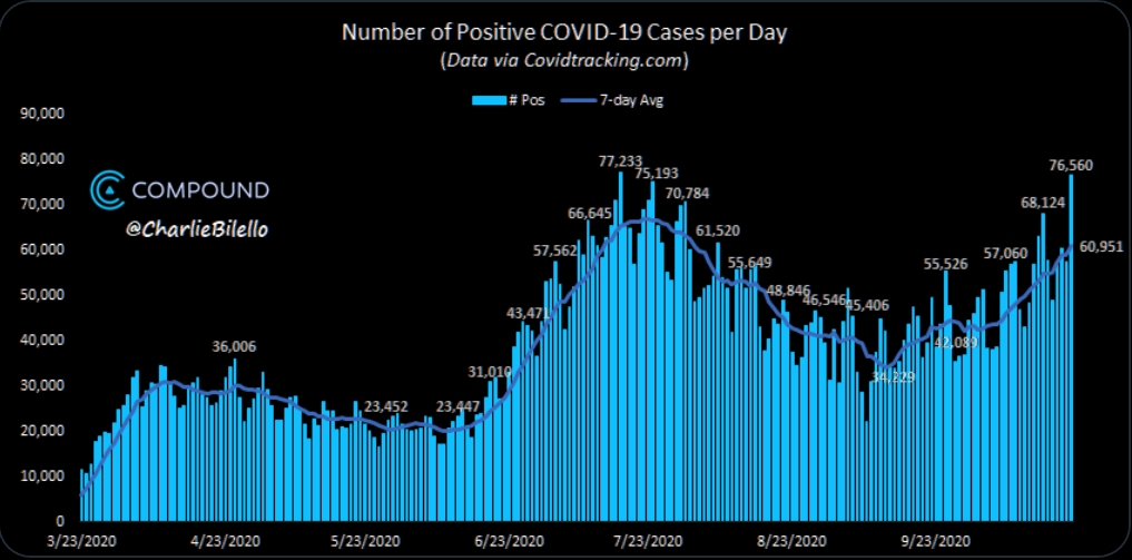 US COVID: 2nd highest single day case total 