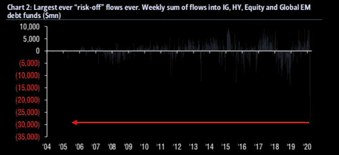 Largest ever "risk-off" flows ever 
